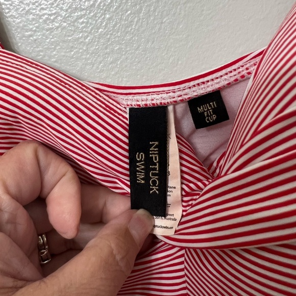 NIP TUCK RED stripe - one piece swim suit. Size 6. See 2nd photo for actual suit - Picture 10 of 12